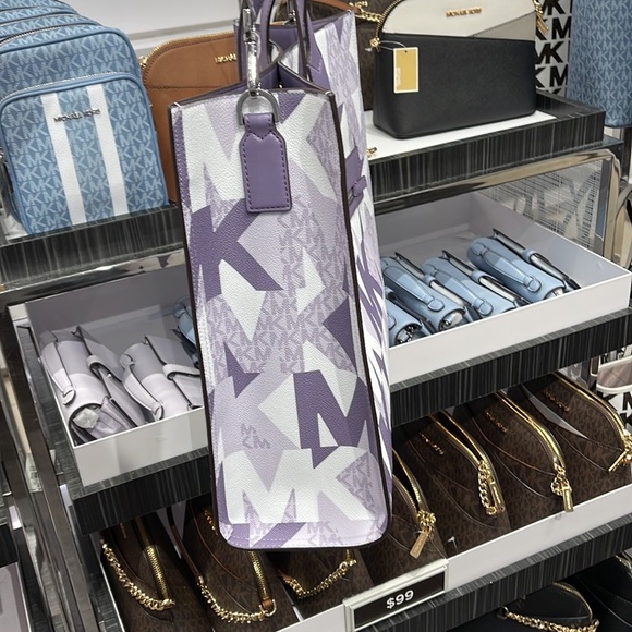 Michael Kors Kenly Orchid Haze Multi Large NS Tote - Picture 13 of 16